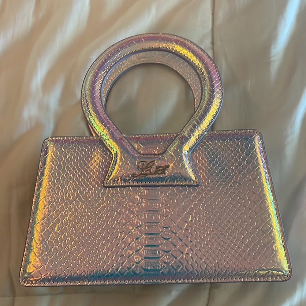 🎉FLASH SALE🎉 AUTHENTIC LUAR IRIDESCENT SNAKE EMBOSSED SMALL ANA BAG